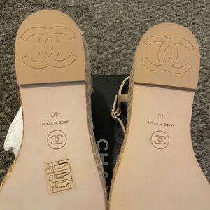 NEVER WORN CHANEL ESPADRILLES SIZE 9